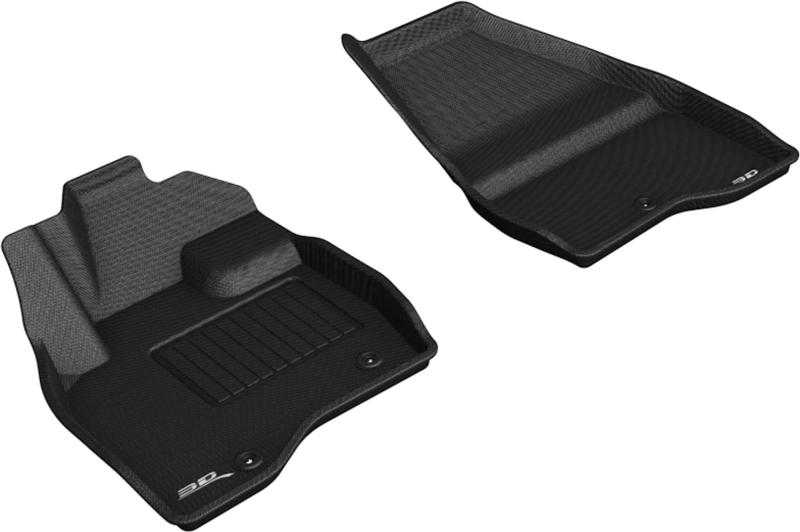 Ford Explorer Floor Mats - Front - 3D MAXpider - Kagu - Black - `17-`19 Ford Explorer Floor Mats - Front - 3D MAXpider - Kagu - Black - `17-`19